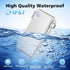 Waterproof Outdoor IP67 Junction Box (7.9"x3.9"x2.8") with Mounting Plate, Hinged Grey Cover and Wall Brackets - Weatherproof ABS Plastic Electric...