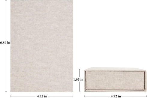 4x6 Linen Photo Storage Box - Ideal for Preserving and Organizing Your Precious Photos, Certificates, Scrapbooking Supplies, Keepsakes, and Jewelr...