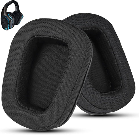 Fabric Replacement Ear Pads for Logitech G933 Gaming Headset, Also Fits G935 G930 G635 G633 G633S G533 G430 G431 G432 G433 Headphone, Mesh Earpad ...