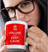 3dRose "I Cant Keep Calm I'M Italian Red" Mug, 11 oz, Black/Red...