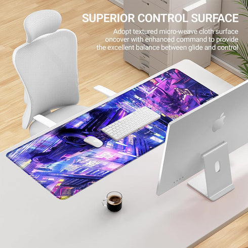 Anime city Gaming Mouse Pad LargeXL Desk Pad Computer Mouse Pad for Keyboard with Stitched Edges, Anti-Slip Base,Waterproof Mousepad,Big Mouse Pad...