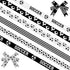 6 PCS Sports Soccer Ribbons for Crafting, 3/8" Width Grosgrain Ribbon Black White Stripes Ribbon Soccer Ball Craft Ribbons for Sports Party Decor ...