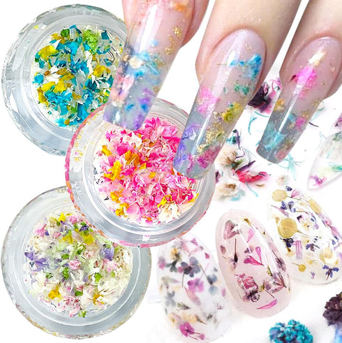 3 Boxes Mini Dry Flowers Tiny Dried Flowers Resin Fillers Pressed Flowers Mini Flower for Nails Crafts DIY Resin Mold Jewelry Making Nail Art Deco...
