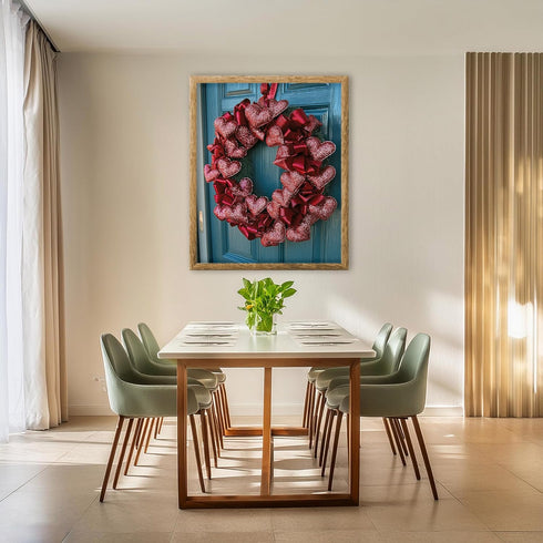 Posterizer 1 pcs-cute DIY Valentine’s Day themed wreath poster-Romantic Art-Holiday Poster Collection-Gift for Couples boyfriend girlfriend Husban...