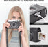 Mini EVO Camera Case, Vintage Leather Case Compatible with Fujifilm Instax Mini EVO, Fuji Instax Mini EVO Cover with Adjustable Strap - Black...