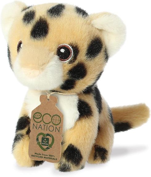 Aurora® Eco-Friendly Eco Nation™ Mini Cheetah Stuffed Animal - Environmental Consciousness - Recycled Materials - Yellow 5 Inches...