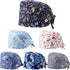 Geyoga 6 Pieces Women Scrub Caps Surgical Caps with Buttons Working Adjustable Sweatband Bouffant Hats...