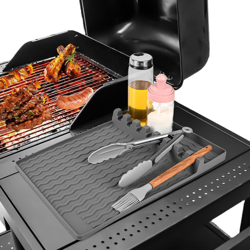 Silicone Grill Mats for Outdoor Silicone Griddle Tools Mat for Blackstone Grill Side Shelf Mat Food Grade Silicone Mat for Barbecue, Kitchen Colla...
