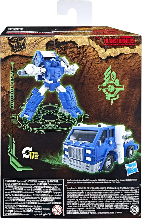 Transformers Toys Generations War for Cybertron: Kingdom Deluxe WFC-K32 Autobot Pipes Action Figure - Kids Ages 8 and Up, 5.5-inch...