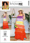 Know Me Misses' Color Block Maxi Dress Sewing Pattern Kit, Design Code ME2045, Sizes 8-10-12-14-16, Multicolor...