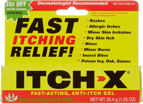 Itch-x Fast-Acting Anti-Itch Gel, 1.25 Oz...