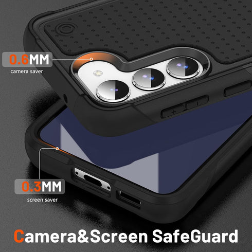 Asuwish Phone Case for Samsung Galaxy S23 5G with Tempered Glass Screen Protector Cover and Cell Accessories Protective Dual Layer Rugged Hybrid S...