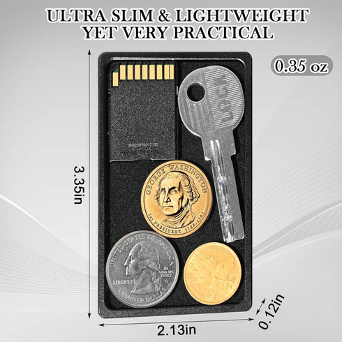 Minimalist Wallet Coin Tray for Men, Removable Coin & Key Holder for Slim Wallet, Additional Mini Accessory Tray for Metal Wallet (Plastic)...
