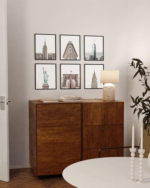 HAUS AND HUES New York City Wall Art Set of 6 - NYC Posters and Skyline Decor | 8" x 10" UNFRAMED...