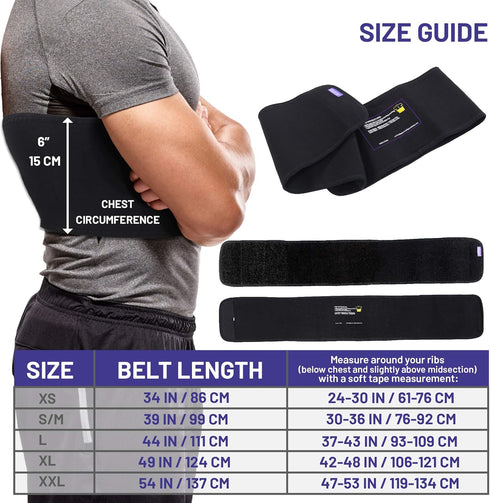 Everyday Medical Broken Rib Brace for Men and Women - Bamboo Charcoal Rib Support Compression Brace - accelerates The Healing of Cracked, Dislocat...