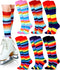 Unittype 6 Pair Rainbow Pride Knee High Socks for Women Striped Socks Long Socks Tube Socks Roller Skate Socks for Girls Youth Gift...