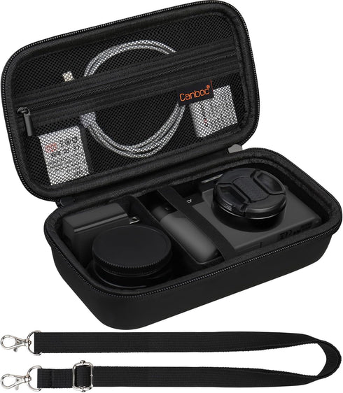 Canboc 4K Digital Camera Case for Femivo/brewene/zheozeig/VETEK 4K Vlogging Camera, Vlogging Camera Bag with Removable Shoulder Strap, Mesh Pocket...