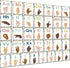 YIYDONG Sign Language Bulletin Board Letters - 36 ASL Alphabet Learning ABC Alphabet Poster Classroom Decor Cards Set Kindergarten/Primary School ...