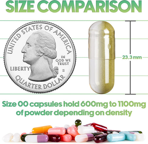 XPRS Nutra Size 00 Empty Capsules - 100 Count Empty Gelatin Capsules - Empty Pill Capsules - DIY Capsule Filling - Fillable Pill Capsules Empty Ge...