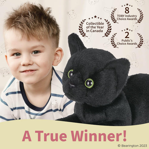 Bearington Lil’ Jinx Cat 8 Inch Cat Plush - Black Cat Plush - Stuffed Black Cat...