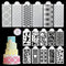 DI QIU REN 16PCS Cake Stencils for Decorating Buttercream, 15X5.9 Inch Fondant Template, Lace & Geometric Icing Printing Mold, Side Baking Mesh...