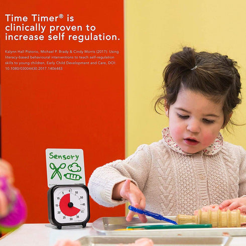 Time Timer 3 inch Visual Timer — 60 Minute Kids Desk Countdown Clock with Dry Erase Activity Card and Desktop App Access — for Kids Classroom, Hom...