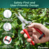 Pruning Shear Straight Pruning Snip with Stainless Steel Serrated Blade, Adjustable Joint Screw Micro Tip Garden Scissor for Arranging, Trimming, ...