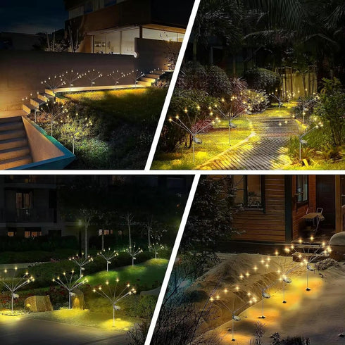 Solar Garden Lights 1 Pack 8 Led flower bed lights- Beautiful and Decorative Outdoor Patio Decor with Swaying Fairy Lights - Ground Solar Lights f...