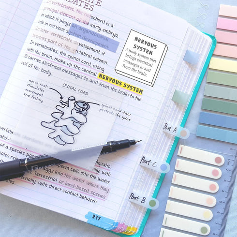 600 Sheets Transparent Sticky Notes, 3 x 3 inch Clear See Through Sticky Notes and Translucent Writable Book Tabs, Annotation kit, for Book Annota...