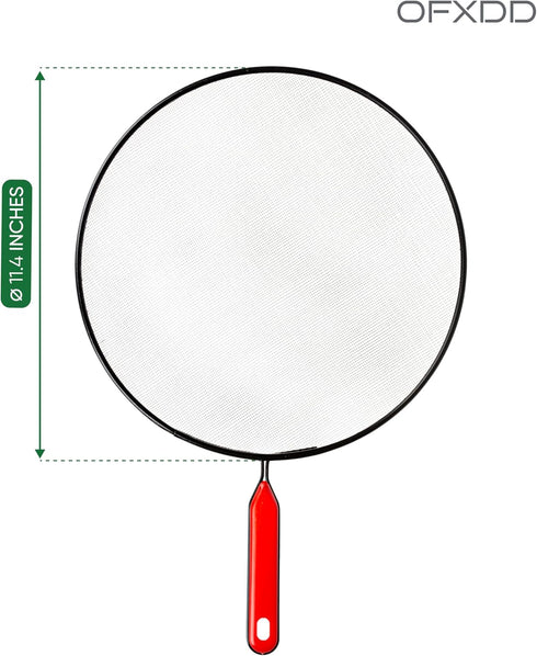 Large Screen Grease Splash Protector Splatter for Frying Pan - 11.4" - Top Nonstick Cover Protector for Stove...