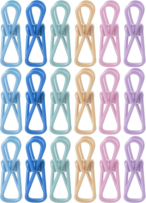 Mr. Pen- Chip Clips, 18 Pack, 2 Inch, Pastel Colors, Utility Steel PVC-Coated Clips, Bag Clips, Chip Clip, Metal Clips, Chip Bag Clip, Food Clips,...