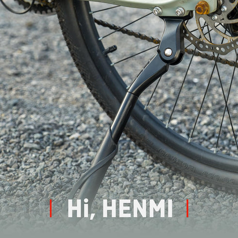 HENMI Bike Kickstand for Adult Bikes, Adjustable Bicycle Kickstand for Most 24"-29", 4 Holes, Non-Slip Sole, Aluminum Alloy Material, Kickstand fo...