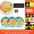 Emoji Pancake Molds & Egg Rings- 4 Pack for Kids AND Adults- Reusable Silicone Smiley Face Maker Doubles as Cookie Cutter- Breakfast Treat, Baking...