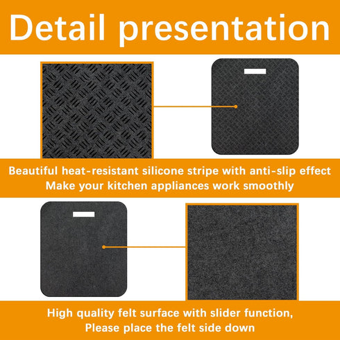 6 PCS Heat Resistant Mat with Sliding Function for Air Fryer Mat,12 * 14in Countertop Protector Mat Coffee Maker Mat and Oven,Suitable for most ki...