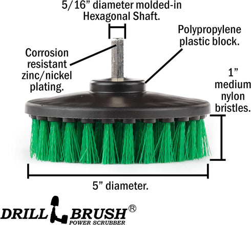 Kitchen Scrubbing Accessories - Kitchen Cleaning Supplies - Drill Brush Stain Remover - Iron Skillet Scrub Brush - Countertop Cleaning Tools - Sto...