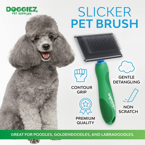 Large Slicker Brush for Dogs & Cats - Grooming Dog Brush for Shedding Hair, Fur - Comb for Grooming Long Haired & Short Haired Dogs - Cat Brush - ...