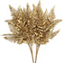 CATTREE Christmas Artificial Plants Decoration, Plastic Golden Shrubs Plant Simulation Boston Leaves Fake Fern Grass for Wedding Party Indoor DIY ...