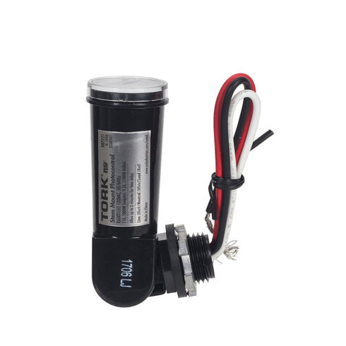 NSi Industries, LLC TORK RKP221 Outdoor 120-Volt Stem Mount Photocontrol - Controls Lighting Dusk to Dawn - Compatible with Incandescent/Compact F...