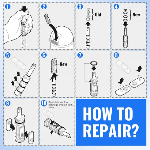 Dreyoo Cartridge Repair Kit Replacement for 96988, Repair Kit Compatible with Moen 1222/1222B Single Handle Cartridge Tub and Shower Faucets, Bath...