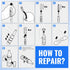 Dreyoo Cartridge Repair Kit Replacement for 96988, Repair Kit Compatible with Moen 1222/1222B Single Handle Cartridge Tub and Shower Faucets, Bath...