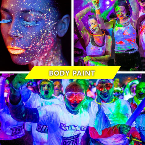 4 Pack A19 LED Black Light Bulbs,Dimmable 9W Blacklight Bulb(100W Equivalent), E26 Base 110V, UVA Level 385-400nm, Glow in The Dark for Black Ligh...