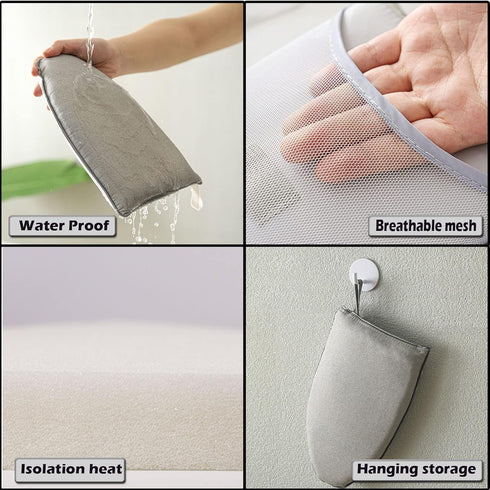 Garment Steamer Ironing Gloves, Anti Steam Handheld Ironing Pad, Heat Resistant Garment Steamer Mitt, Durable Protective Ironing Glove for Garment...