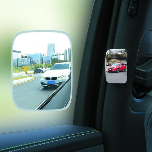 Backseat Passenger Safety Mirror/Blindspot Mirror/Rearview Mirror for Kids, Universal Fit, 360° Rotation, Anti-Slip, for Family Car, Pack of 2...