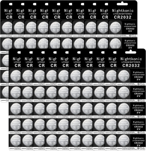 100 pcs Pack - CR2032 Battery 3 Volt Lithium Coin Cell 2032 Batteries...