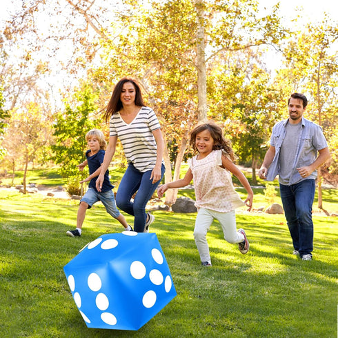 4 Pieces Jumbo Inflatable Dice 12.6 Inch Large Inflatable Dice Fun Giant Inflatable Dice Toy for Indoor Outdoor Lawn Game Pool Party Board Game, B...