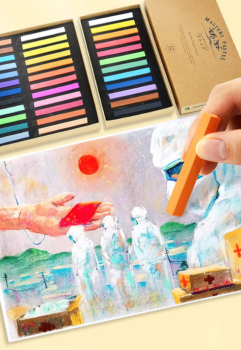 YYMIYU Neutral Color Chalk Pastels for Professional Artist 12 Colour...