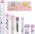 8 Pcs Cute Cat Paw Stationery Set Kawaii School Supplies Including Pencil Sharpener Retractable Eraser Correction Tape Sticky Notes Ruler Mini Sci...