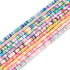 Beadthoven 10 Strands 4mm Clay Beads Pearlized Clay Beads for Bracelet Making Heishi Beads Colorful Flat Beads Disc Beads Preppy Clay Beads for Je...