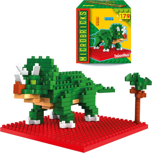 Triceratops from Deluxebase. Jurassic Themed 3D Mini Blocks Building Toys, Easy to Use Mini Bricks Dinosaur Puzzle. Great Prehistoric Educational ...