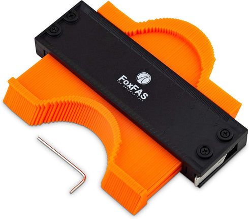 FoxFAS Contour Gauge Profile Tool with Lock (5 Inch) | Must Have Construction Tool for DIY Handyman and Contractors | Flooring Tools | Precisely C...